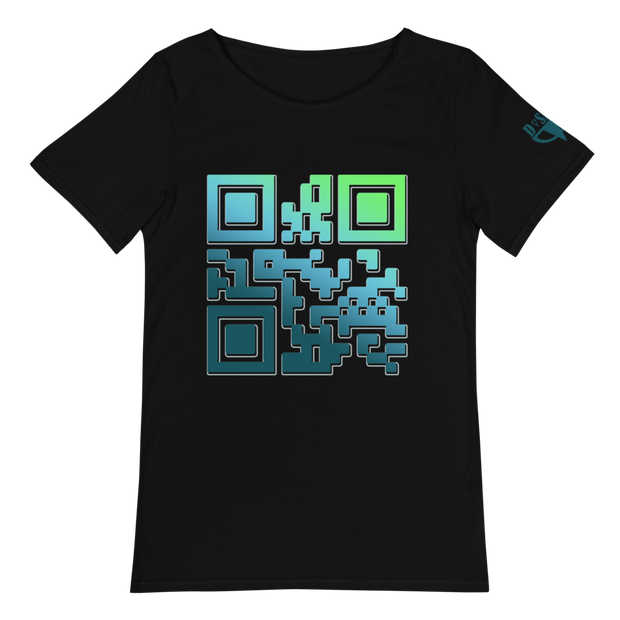 Encode QR Raw Neck T-Shirt - Dark Sentinel
