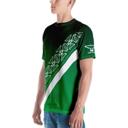 Green Ombre with Pattern T-shirt - Dark Sentinel