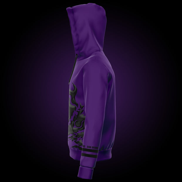 Purple zip-up hoodie