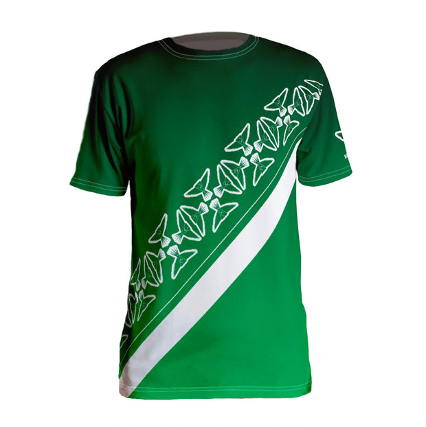 Green Ombre with Pattern T-shirt - Dark Sentinel