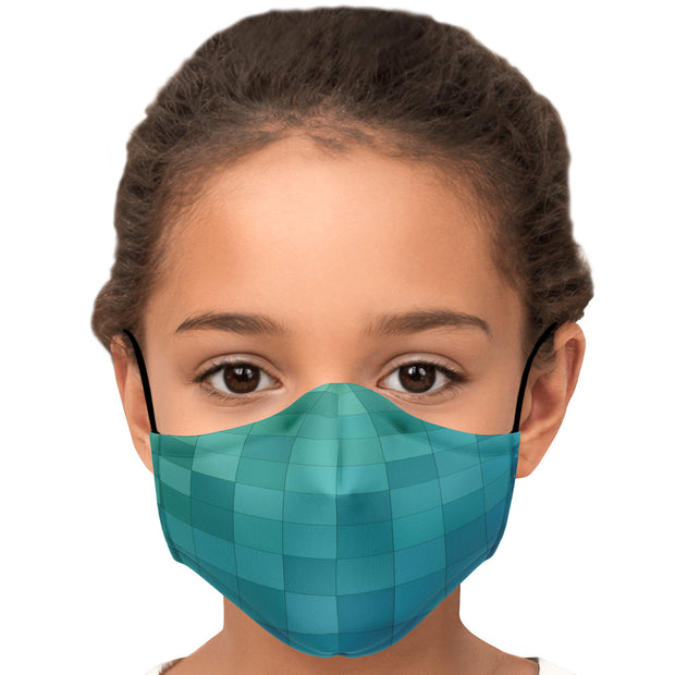 Little girl wearing face mask