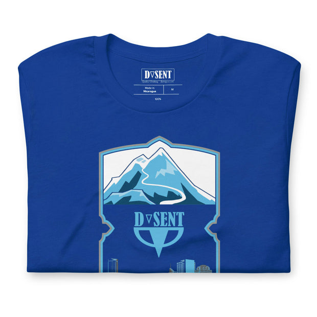 Folded blue t-shirt