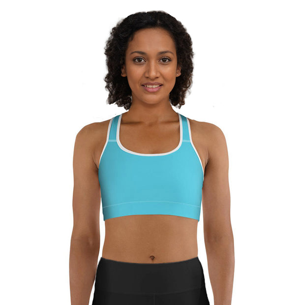 turquoise sports bra from DSent