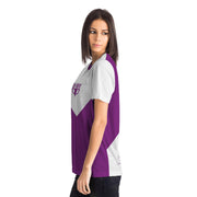 Purple and white fitness shirt by DSent
