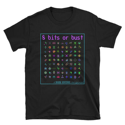 8 Bits or Bust T-Shirt - Dark Sentinel