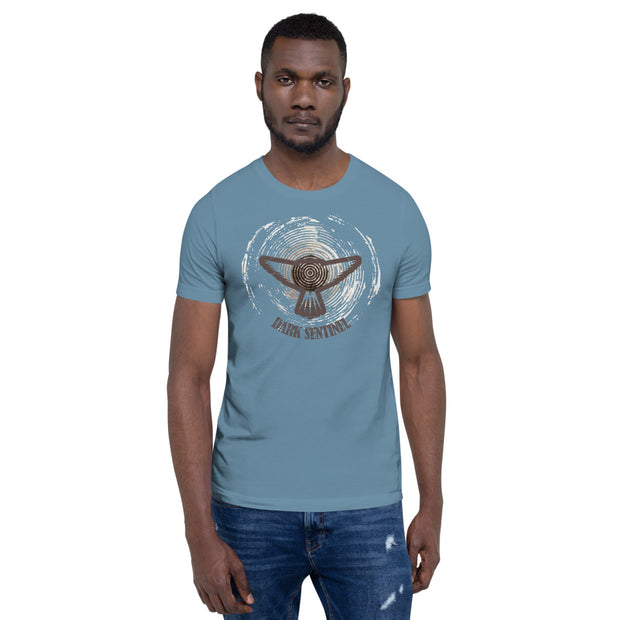 Steel Blue Grunge Shirt - Dark Sentinel