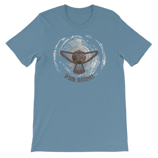 Steel Blue Grunge Shirt - Dark Sentinel