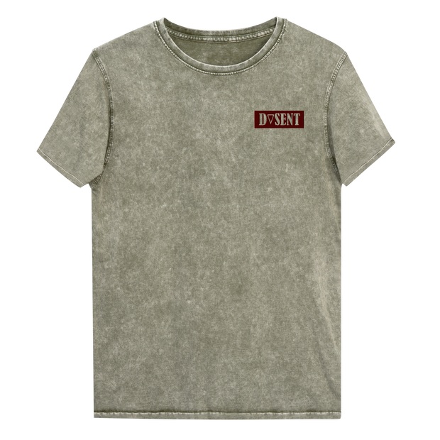Faded Army Green Denim T-Shirt